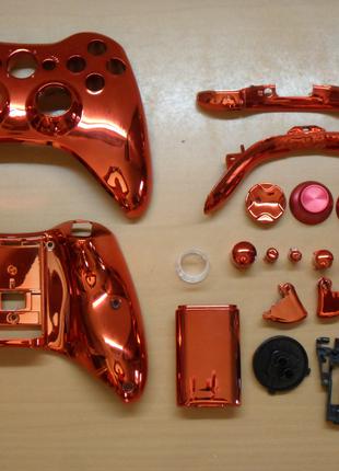 Xbox 360 красный хромированный корпус джойстика стики металл