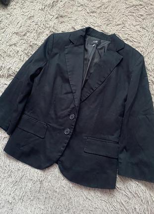 Пиджак жакет чёрный укороченый
