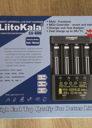 Зарядное устройство LiitoKala lii-600  полный комплект