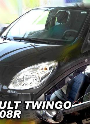 Дефлекторы окон (вставные!) ветровики Renault Twingo 3d 2008-2...