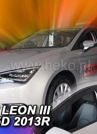 Дефлекторы окон (вставные!) ветровики Seat Leon 3 2014- ST 4шт...