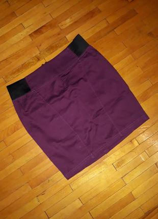 Спідниця terranova фіолетова приталена міні юбка марсала
