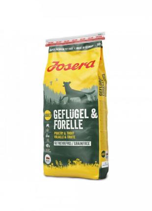 Корм для собак Josera Geflügel & Forelle 15 кг