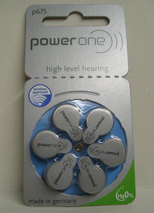 Батарейка PowerOne 675 (ZA675) для слухового аппарата PR44