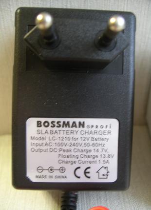 Зарядное устройство для свинцовых (SLA) аккумуляторов BOSSMAN ...