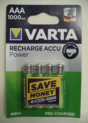 Аккумулятор VARTA Recharge ACCU AAA1000mAh