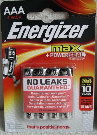 Батарейка Energizer MAX AAA/LR03 , цена за 4 батарейки