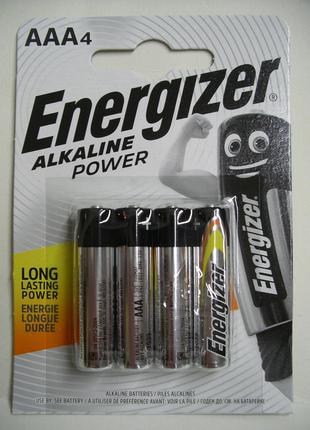 Батарейка Energizer Alkaline power AAA/LR03 , цена за 4 батарейки