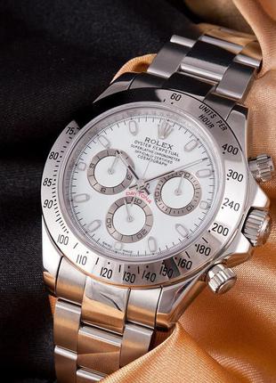 НАРУЧНЫЕ ЧАСЫ ROLEX DAYTONA ( БЕЛО-СЕРЕБРЯНЫЕ) копия