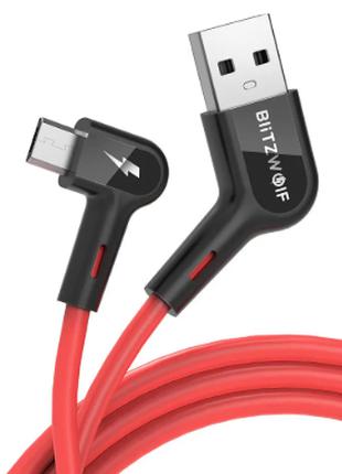 Кабель для смартфонов Micro-USB Blitzwolf BW-AC2 2.4A 90 °