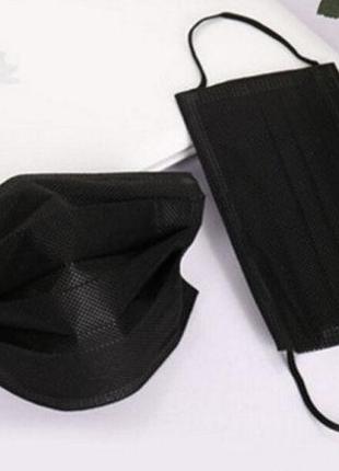 30 штук Медицинская черная маска с зажимом фабричная
