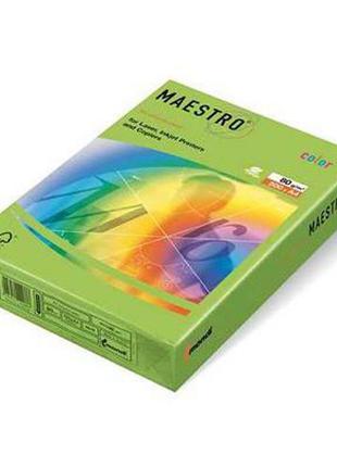Бумага цветная Maestro (насичений зелений) 100 листов