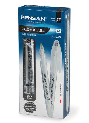 Ручка маслянная Pensan Global 21, черная 0,5