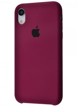 Чехол Silicone Case для iPhone XR Marsala (силиконовый чехол м...