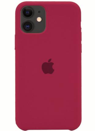 Чехол Silicone Case для iPhone 11 Rose Red (силиконовый чехол ...