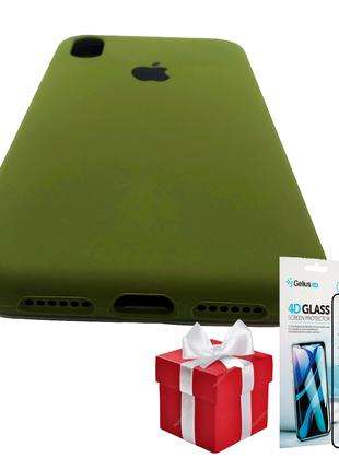 Чехол Original Full Soft Case for iPhone XS Pinery Green