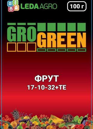 Добриво Грогрин Фрут (17-10-32+TE), 100 гр., ТМ "Леда Агро"