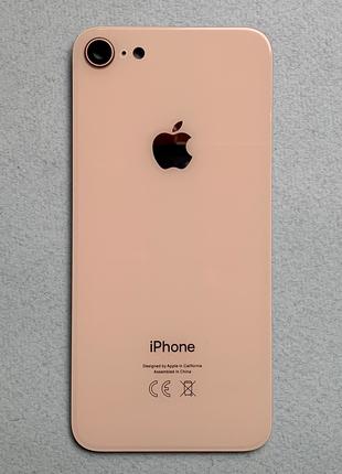 Apple iPhone 8 Gold "золота" задня кришка зі склом камери, скло