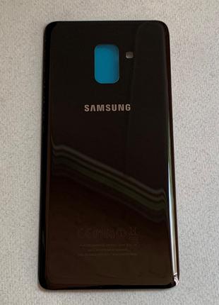 Samsung Galaxy A8 Plus Black чёрная задняя крышка стеклянная н...