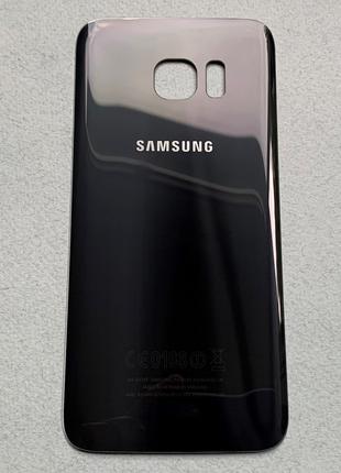 Samsung Galaxy S7 Edge Black задняя крышка чёрная, стекло