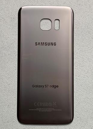 Samsung Galaxy S7 Edge Silver задняя крышка "серебряная", стекло