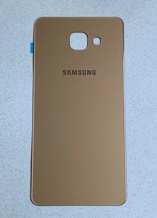 Samsung Galaxy A7 2016 (A710) Gold золотистая задняя крышка, с...