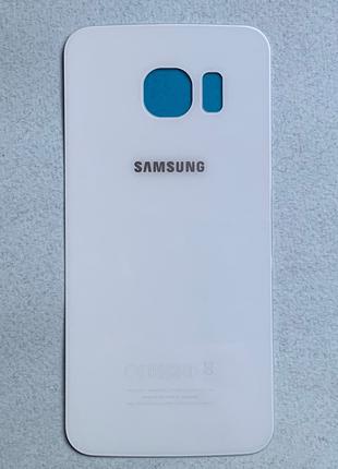 Samsung Galaxy S6 Edge White Pearl белая задняя крышка стеклян...