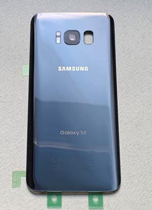 Samsung Galaxy S8 Blue задняя синяя крышка со стеклом камеры (...