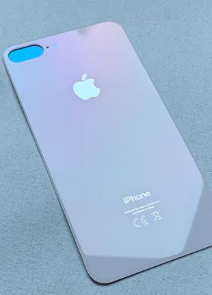 Apple iPhone 8 Plus Silver задняя крышка белого цвета, стекло