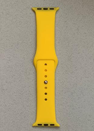 Ремешок силиконовый Sport Band Yellow для Apple Watch на модел...