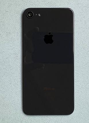 Apple iPhone 8 Space Grey темно-сіра задня кришка зі склом кам...