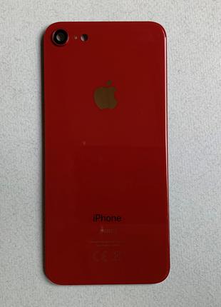 Apple iPhone 8 Red червона задня кришка зі склом камери, скло.