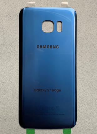 Samsung Galaxy S7 Edge Blue задняя крышка синяя, стекло