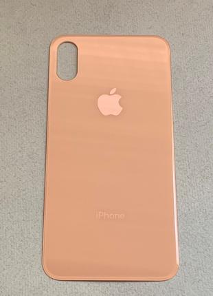 Apple iPhone XS Gold задняя золотистая стеклянная крышка на за...