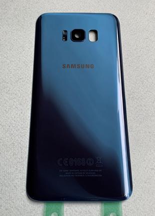 Samsung Galaxy S8 Plus Blue задняя крышка синяя со стеклом кам...