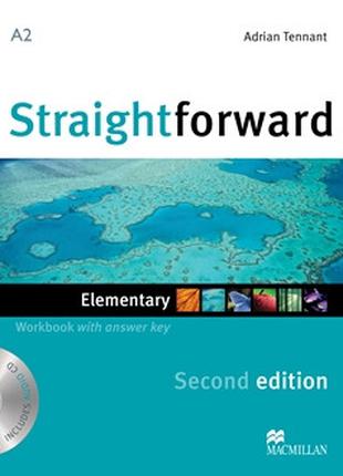 Straightforward Second Edition Elementary Workbook + CD with Key