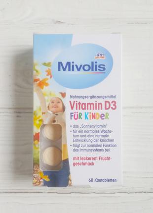 Детские витамины D3 Dm Mivolis 60 капсул (Германия)