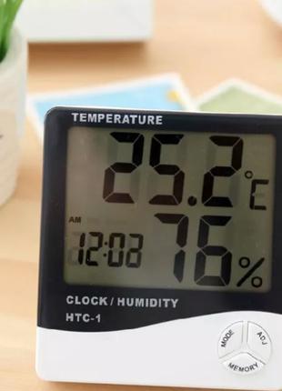 Цифровой термометр HTC 1 Гигрометр Часы Будильник Метеоприбор ...