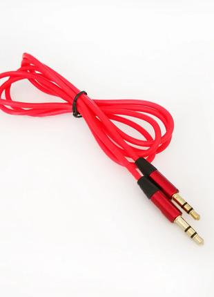 AUX кабель 1 метр 3.5mm Jack (красный)