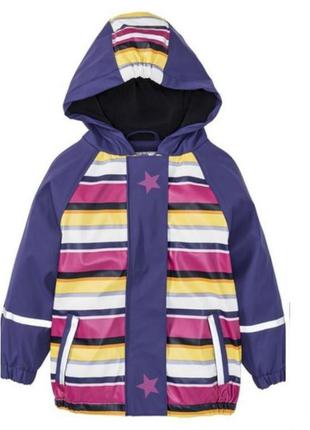 Детский дождевик на флисе, куртка грязепруф lupilu 110-116