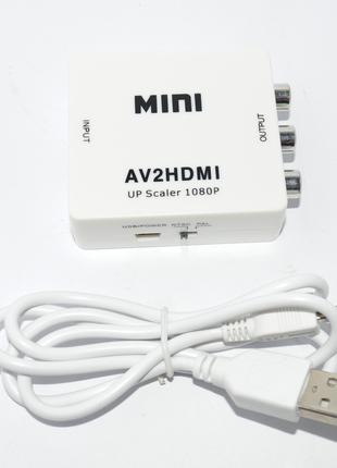 03-00-036. Конвертор AV в HDMI (AV (3 гнезда RCA) → гнездо HDM...