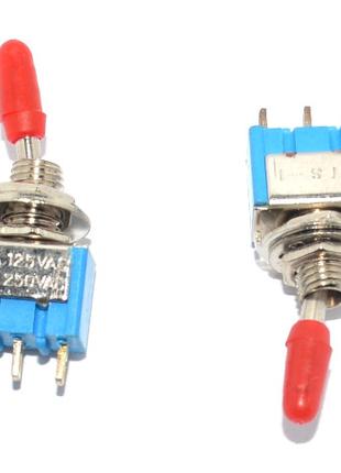 11-00-052. Тумблер MTS-103 (ON-OFF-ON), 3pin, 3A-250V, с кругл...
