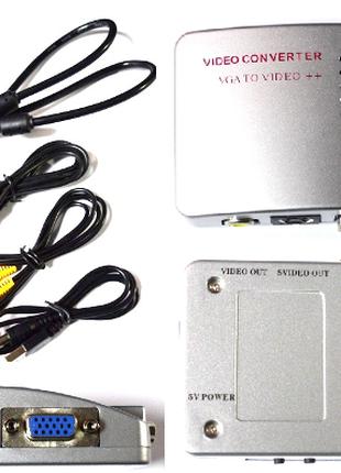 03-00-022. Конвертор VGA в AV (гнездо VGA → AV (гнездo RCA) + ...