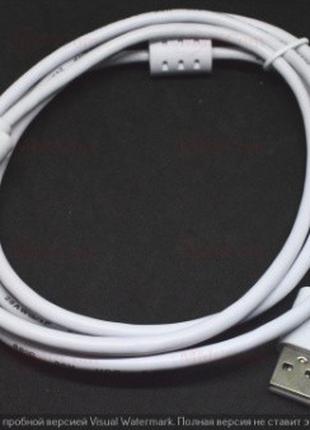 05-08-041. Шнур USB штекер A - штекер А, version 2.0, белый, 1,8м