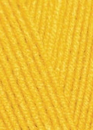 Пряжа для вязания Ализе Лана голд 216 желтый