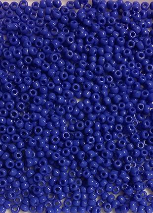 Бісер Ярна розмір 10мм колір 048 синій непрозорий 50г