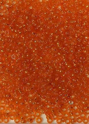Бисер Ярна размер 10мм цвет 36 оранжевый серебро 50г