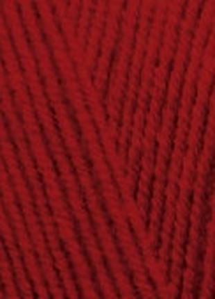 Пряжа для вязания Лана голд файн 56 красный