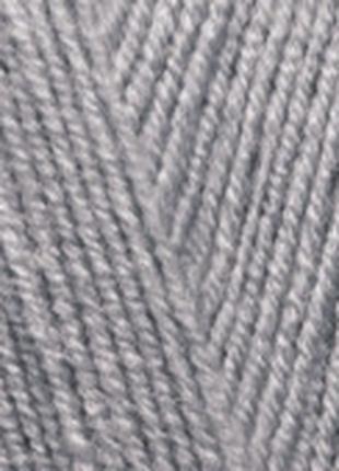 Пряжа для вязания Лана голд файн 200 серый