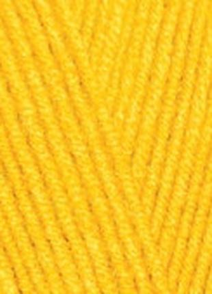 Пряжа для вязания Лана голд файн 216 желтый